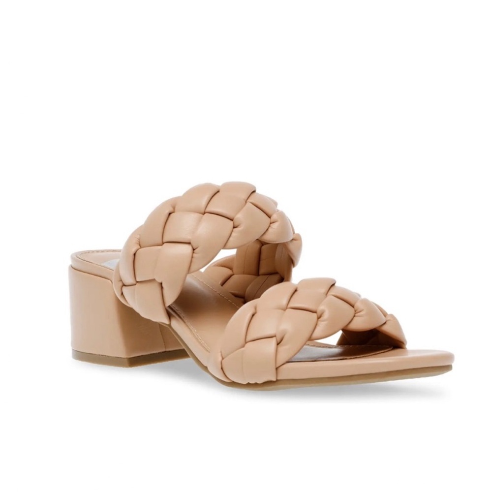 DV by Dolce Vita Stacey Braided Strap Block Heel Sandal, EUC, Beige Size 8